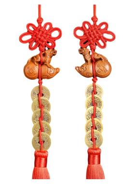 如意门对门貔貅吉祥桃木