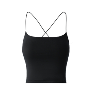 noBra by ABMY 轻氧系列露背交叉绑带吊带背心女夏带胸垫裸感上衣