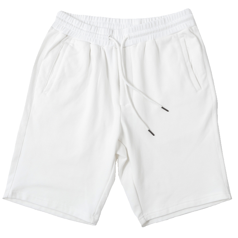 中老年裤子男爸爸夏装白色休闲短裤中年男装五分裤老爸松紧腰中裤