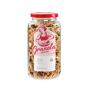 韩国直邮原装granola house手制麦片原味苹果肉桂椰果四种300g/桶