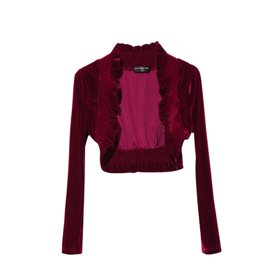 春秋秋冬长袖披肩复古开衫上衣女