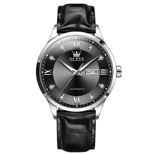 瑞士欧利时手表男款机械表全自动简约正品真皮夜光名品牌男式腕表
