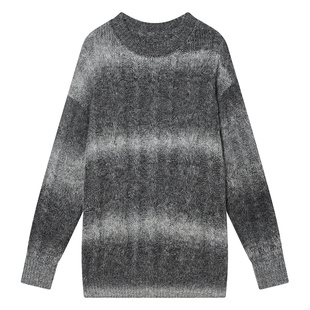 COVERINS 秋冬新款慵懒风宽松羊毛渐变灰色套头毛衣女CC34306140