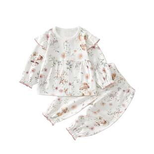 婴儿衣服秋季分体套装纯棉女宝宝秋装公主可爱外出服婴幼儿两件套