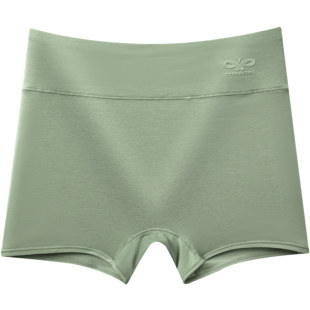 平角内裤女士纯棉高腰收腹打底安全裤女防走光不卷边中腰四角短裤