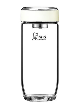 希诺官方正品加厚单层玻璃水杯子
