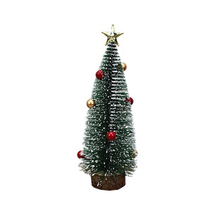 10cm小松针圣诞树15cm桌面迷你摆件20cm节日场景布置道具30cm
