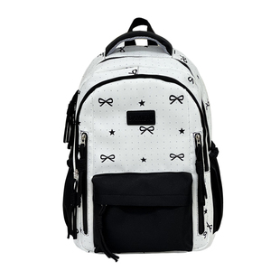 书包初中生女ins高颜值轻便百搭休闲书包黑色大容量高中生背包