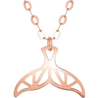 周六福吊坠礼物金项链