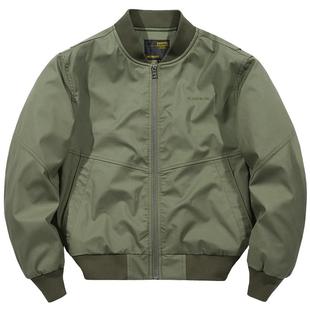 男士春秋新款棒球服男宽松美式复古飞行员夹克运动休闲春季外套男