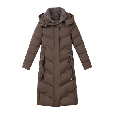 中老年女装冬装羽绒棉服中长款2025新款中年妇女妈妈棉袄加厚外套