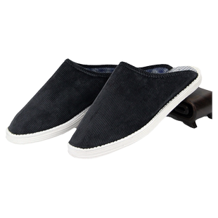 老北京布鞋拖鞋男款夏季布底千层底包头布拖鞋室内居家可外穿条绒