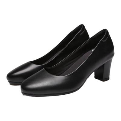 适航深航厦航空姐平底黑色工作鞋