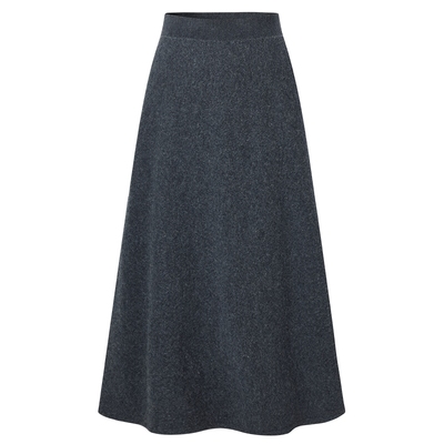 歌莉娅冬季高腰羊毛半身裙女