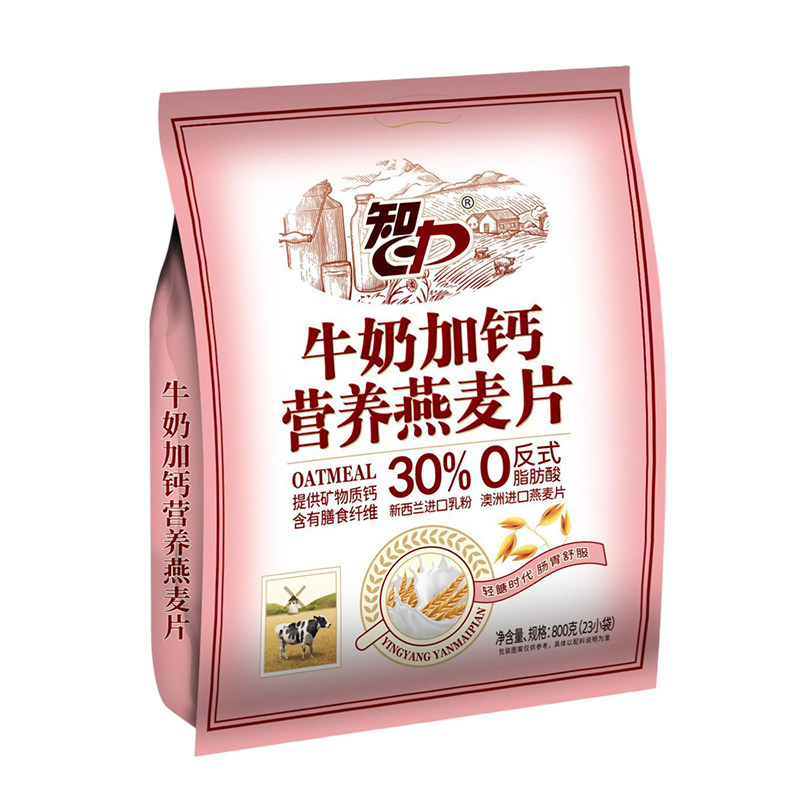 智力牛奶加钙营养燕麦片800g即食