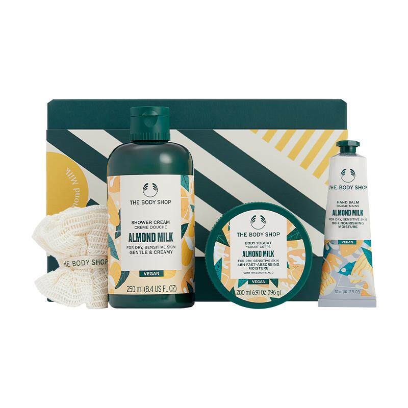 【送礼臻选】The body shop/美体小铺杏仁奶身体护理套装软糯润体