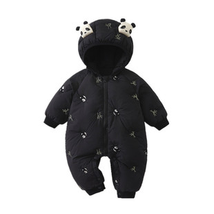 2025新款宝宝加厚白鸭绒婴儿羽绒连体衣男女宝宝羽绒服婴幼儿爬服