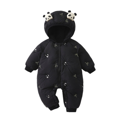 2025新款宝宝加厚白鸭绒婴儿羽绒连体衣男女宝宝羽绒服婴幼儿爬服