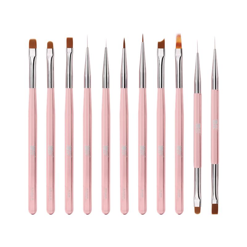 BOLE搏乐美甲笔刷套装法式彩绘拉线光疗笔扫扫笔画花专用指甲工具