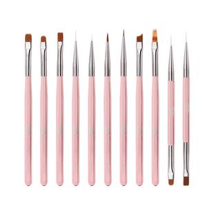 BOLE搏乐美甲笔刷套装法式彩绘拉线光疗笔扫扫笔画花专用指甲工具