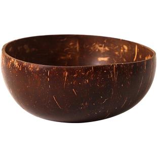 川岛屋酸奶碗带勺木碗水果沙拉甜品碗家用早餐燕麦片天然椰子壳碗