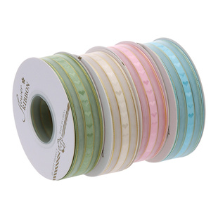 2.2cm鲜花爱心雪纱带丝带蛋糕金丝刺绣礼品包装缎带DIY蝴蝶结绑带