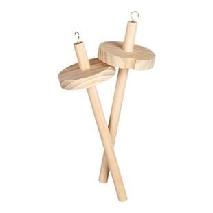 纺线锤手工DIY毛线合股宠物猫狗毛围脖编织工具实木手摇绕线捻线