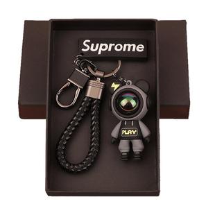 马上钱包手工牛皮革汽车钥匙扣挂件精致简约个性男女情侣钥匙链绳