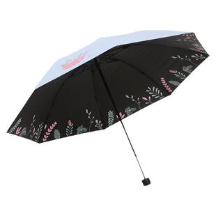 天堂伞雨伞女晴雨两用学生上学专用折叠防晒伞太阳遮阳伞那时花开