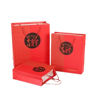 红色手拎袋珍贵佳礼燕窝虫草礼品袋手提袋中秋节礼袋通用卡纸袋子