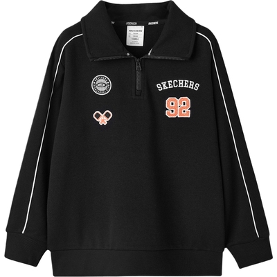 SKECHERS斯凯奇大童运动休闲套头衫卫衣L124K036-0018