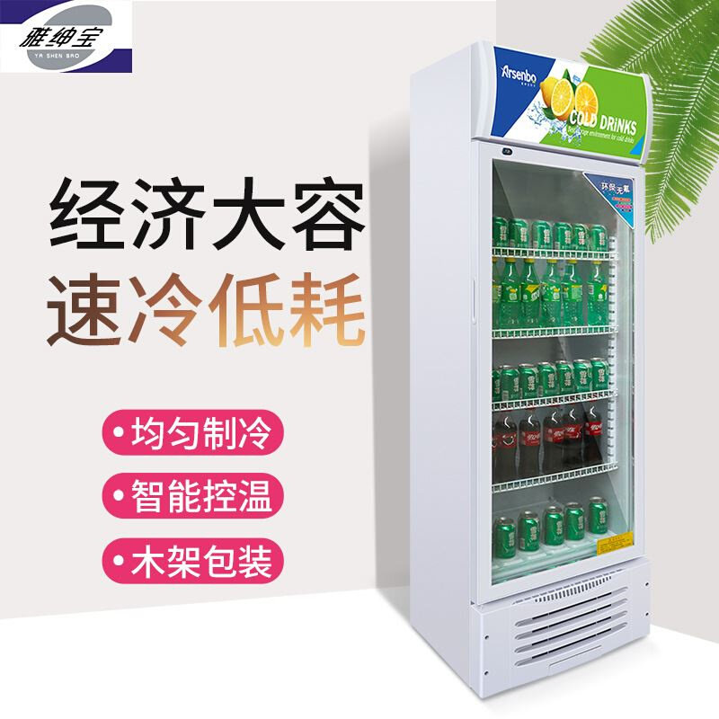 雅绅宝厂家直供饮料柜商用单门冷柜便利店百威青岛雪花珠江啤酒柜