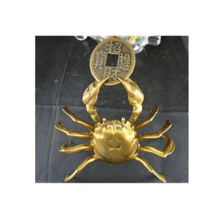 纯铜螃蟹摆件横财将军客厅家居镇宅招财风水书房送铜钱炒股创