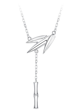 真我不凡S925银竹节流苏项链