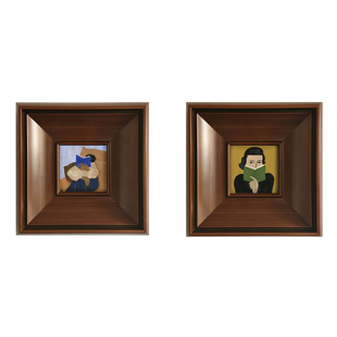 100%纯实木NOMOON小框| 小众复古人物装饰画画墙实木法式中古挂画