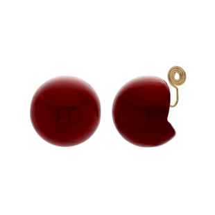 蚊香盘耳夹复古酒红色无耳洞女耳饰高级感优雅耳环耳钉气质小众女