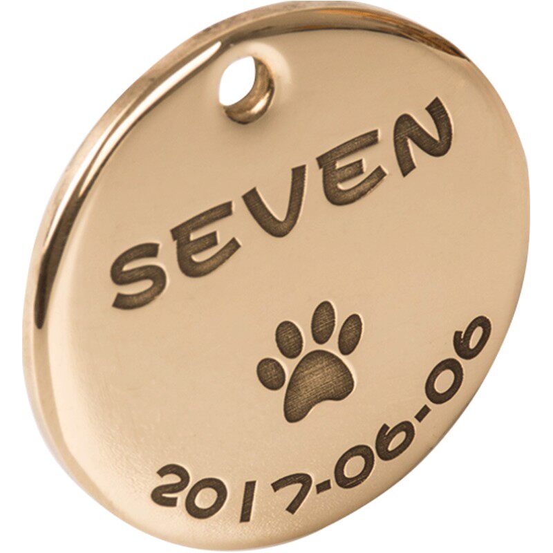 黄铜狗牌身份牌定制大型犬金毛宠物防丢泰迪柴犬猫牌定做刻字犬牌