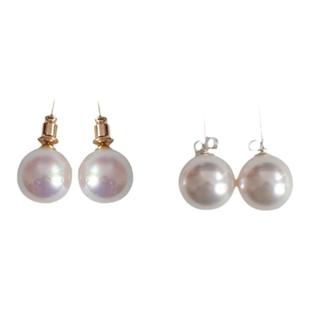 「知更鸟」复古法式ins博主同款港风施家强光耳饰珍珠耳钉耳夹女