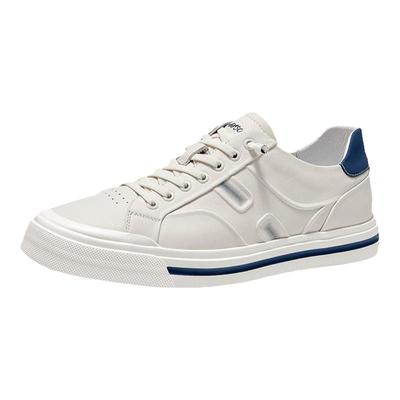 哈森男鞋春季新款真皮小白鞋