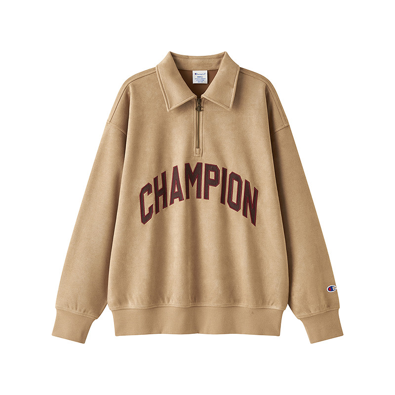 Champion冠军麂皮绒翻领卫衣
