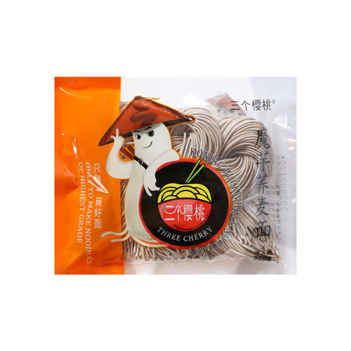 三个樱桃 魔芋荞麦面条0脂无糖精高饱腹杂粮半干鲜面方便代餐主食