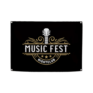 可定制摇滚潮店吉他背景布宿舍寝室改造装饰墙布酒吧餐馆挂旗挂布