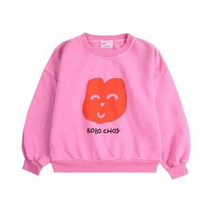 BC25SS西班牙儿童春季纯棉卡通JOY卫衣男女宝宝休闲春装打底衫