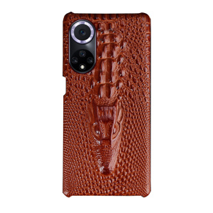 适用华为Nova10Pro手机壳新款INova9真皮高档商务Nova8限量版Nova7牛皮龙头款Nova11半包防摔保护壳