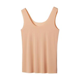 白色吊带背内搭女冰丝无痕夏季薄款肤色防走光凉感防透肉色打底衫