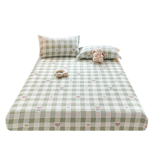 纯棉床笠三件套100全棉单件150x200单人宿舍180cmx200cm四季通用