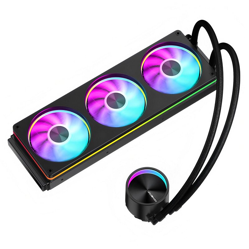 九鲨JK-S360一体式水冷新月彩灯