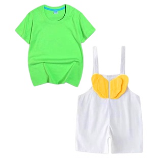 童真时代儿童背带裤舞蹈服糖果色短袖跳跳糖背带裤演出服书本道具