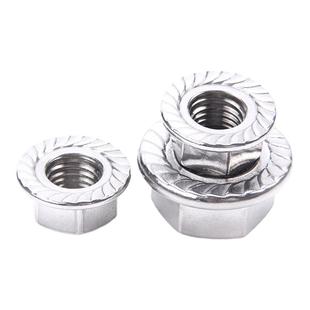 泽克不锈钢法兰螺母M3M4M5M6M8M10M12M16M18细丝牙反牙防滑螺丝帽