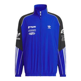 阿迪达斯三叶草男装2024秋机车风运动立领夹克外套 JL8408 JL8406